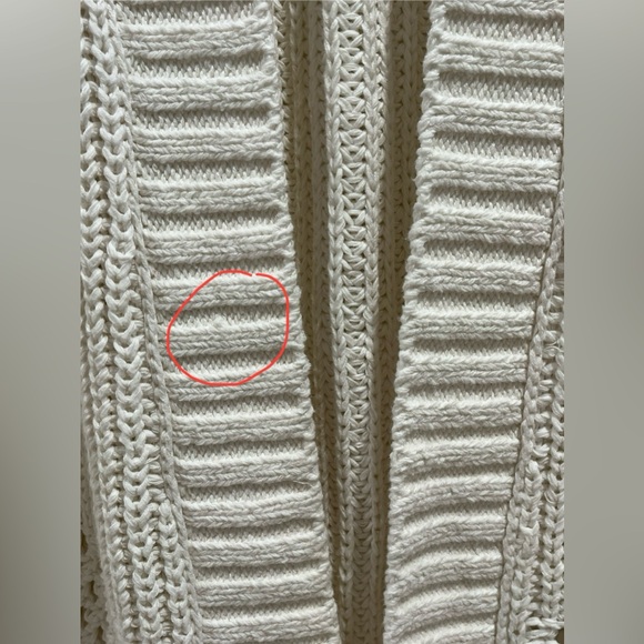 NWOT never worn abercrombie open front cardigan beige XXS open weave detail - Picture 8 of 8